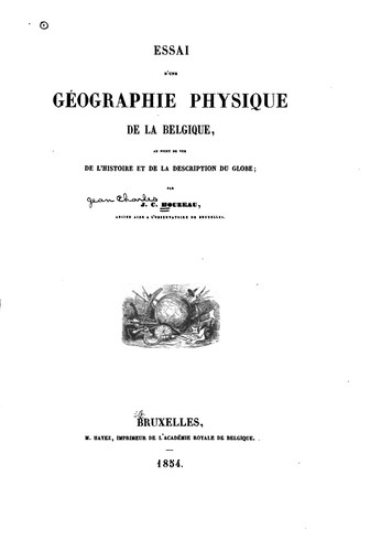 Cover for Essai d'une géographie physique de la Belgique