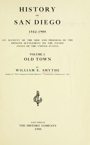 Cover for History of San Diego, 1542-1908