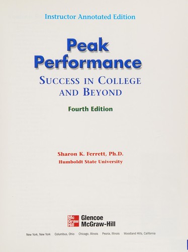 Cover for Peak Performance