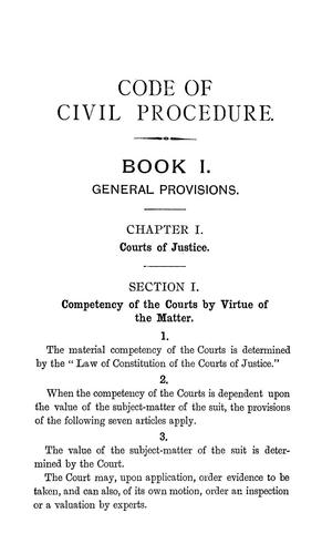 Cover for (Revised draft of) Code of Civil Procedure