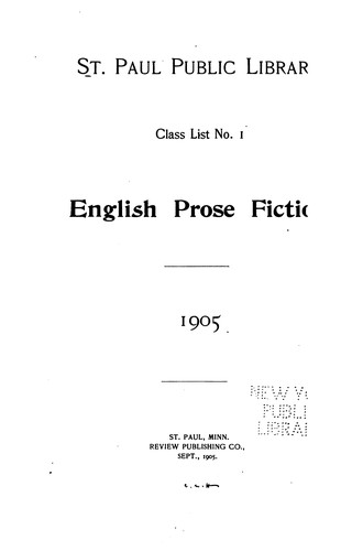 Cover for Class List