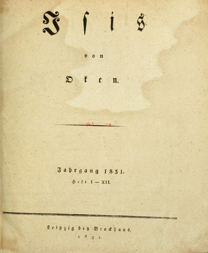 Cover for Isis von Oken