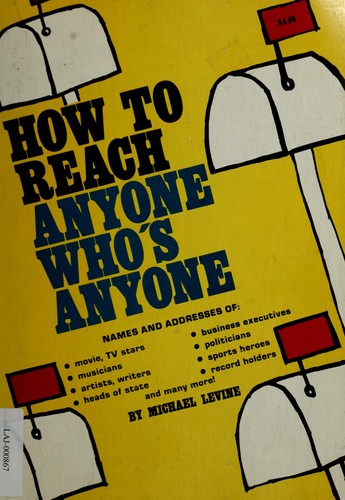 Cover for How to reach anyone who's anyone