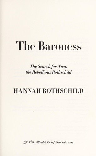 Cover for The baroness