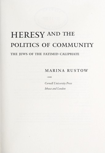 Cover for Heresy and the politics of community
