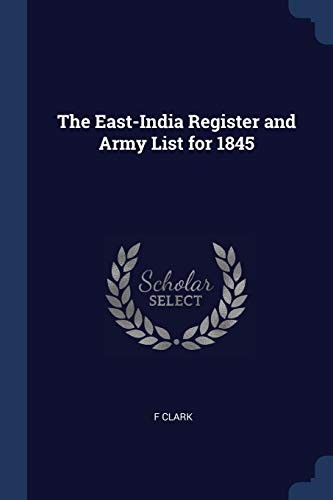 Cover for East-India Register and Army List For 1845