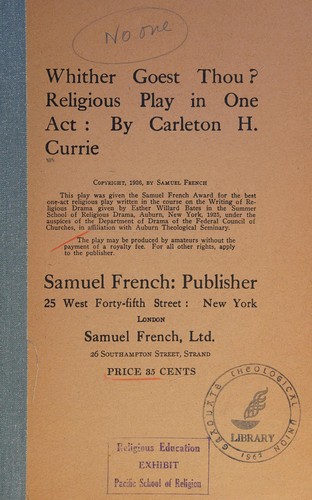 Cover for Whither goest thou?
