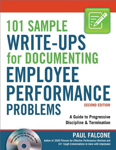 Cover for 101 sample write-ups for documenting employee performance problems