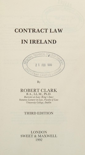 Cover for Contract law in Ireland
