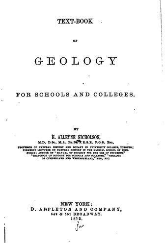 Cover for Text-book of Geology