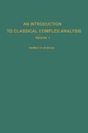 Cover for An introduction to classical complex analysis