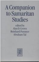 Cover for A companion to Samaritan studies