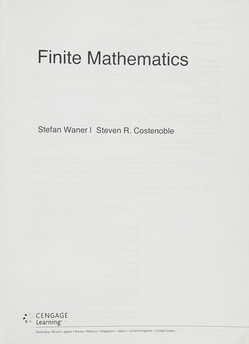 Cover for Finite Mathematics
