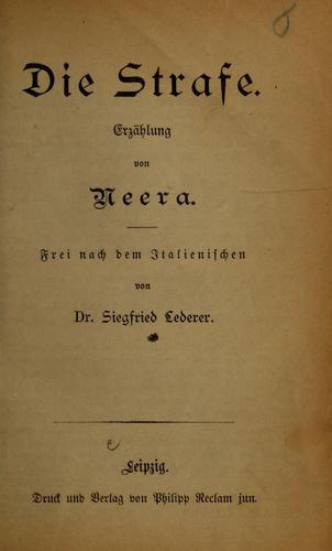 Cover for Die Strafe