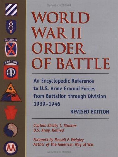 Cover for World War II order of battle, U.S. Army