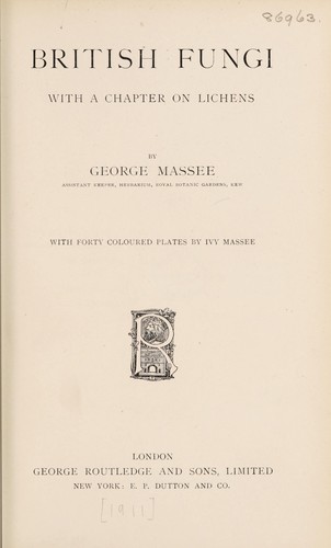 Cover for British fungi