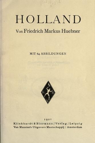 Cover for Holland.