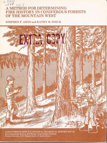Cover for A method for determining fire history in coniferous forests of the mountain west