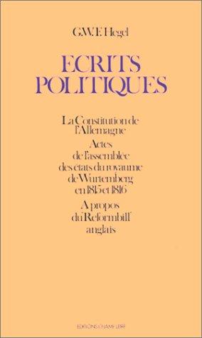 Cover for Ecrits politiques