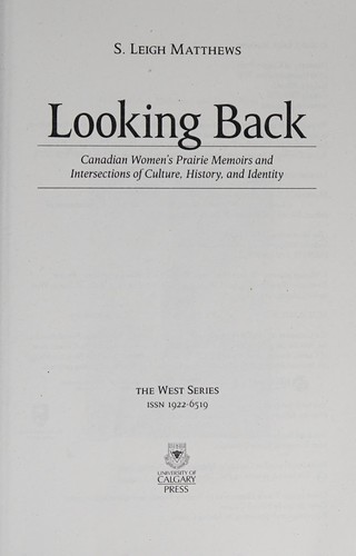 Cover for Looking back