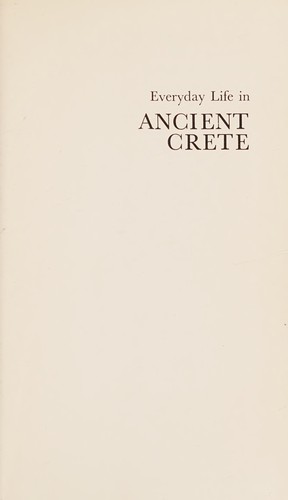 Cover for Everyday life in ancient Crete.