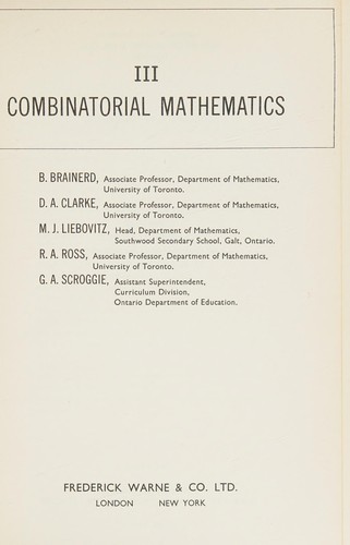 Cover for Vectors and matrices