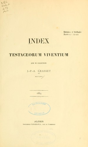 Cover for Index testaceorum viventium quoe in collectione J.P.A. Grasset extant.