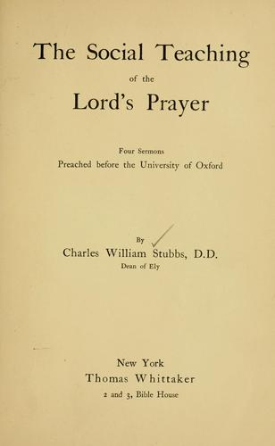 Cover for The social teaching of the Lord's Prayer