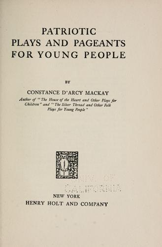 Cover for Patriotic plays and pageants for young people