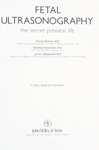 Cover for Fetal Ultrasonography