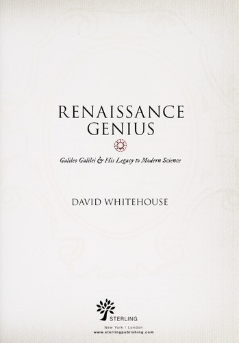 Cover for Renaissance genius