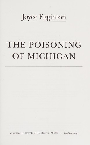 Cover for The poisoning of Michigan