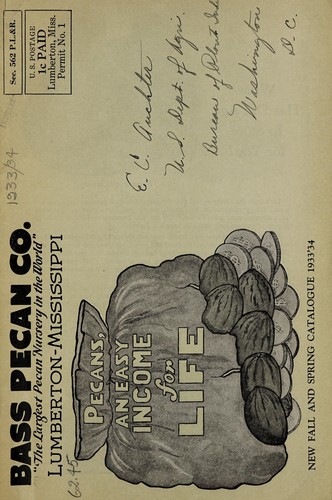 Cover for Pecans, an easy income for life