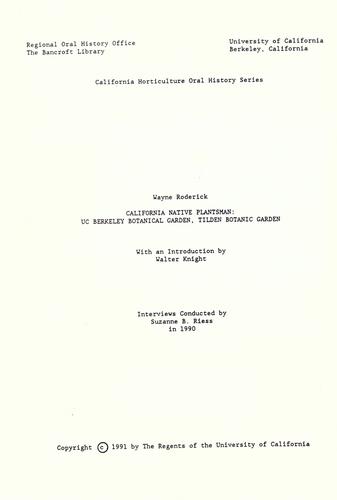 Cover for California native plantsman