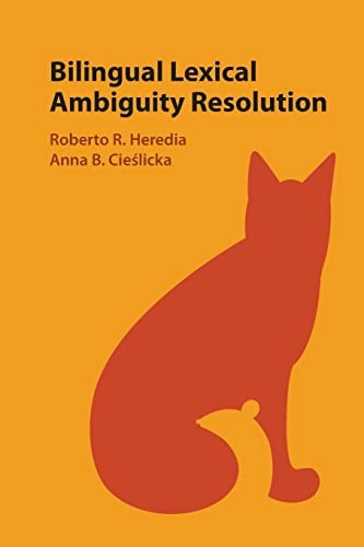 Cover for Bilingual Lexical Ambiguity Resolution