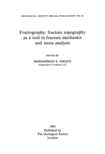 Cover for Fractography