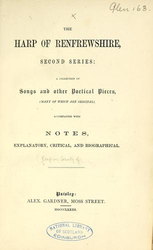 Cover for The Harp of Renfrewshire