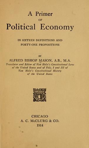 Cover for primer of political economy