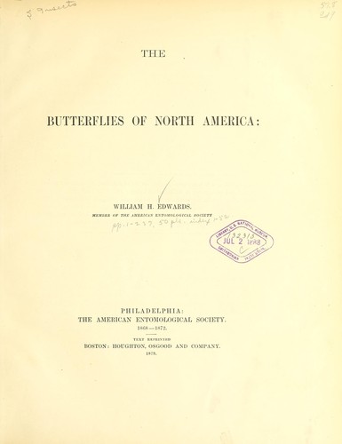 Cover for The butterflies of North America