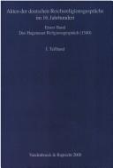 Cover for Akten der deutschen Reichsreligionsgespräche im 16. Jahrhundert