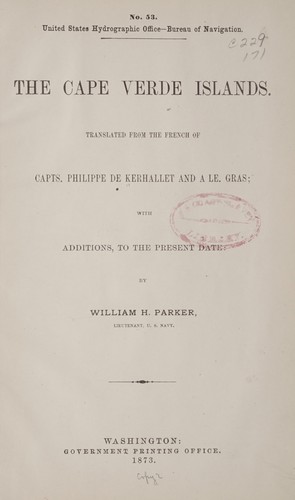Cover for The Cape Verde Islands.