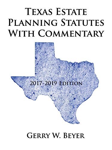 Cover for Texas Estate Planning Statutes with Commentary