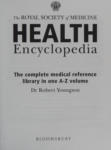 Cover for The Royal Society of Medicine health encyclopedia