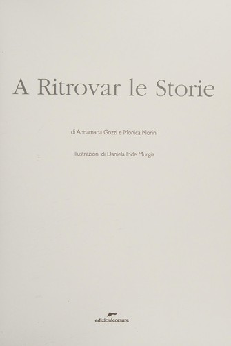 Cover for A ritrovar le storie