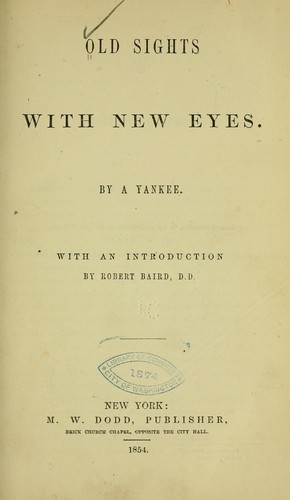 Cover for Old sights with new eyes