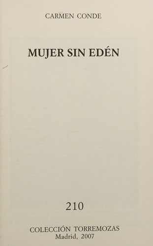 Cover for Mujer sin Edén