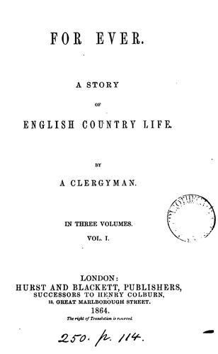 Cover for For ever, by a clergyman