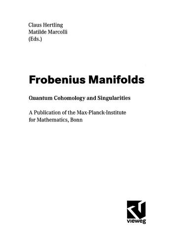 Cover for Frobenius Manifolds