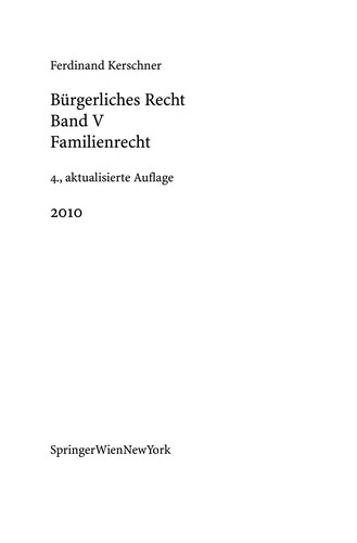 Cover for Familienrecht