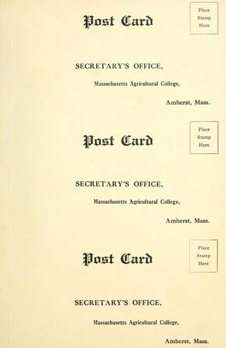 Cover for War service roll of the Massachusetts Agricultural College